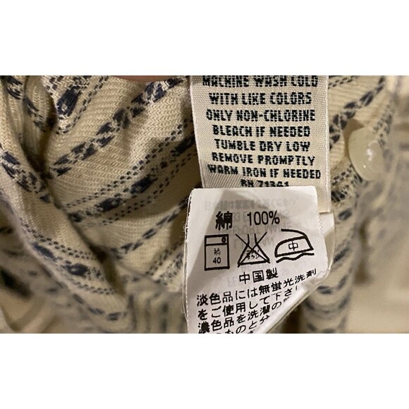 LL Bean Dobby Nightgown Women’s Plus 1X Flannel Blue Pintuck Praire Cottagecore - Picture 15 of 15